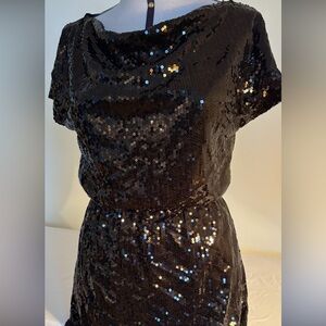 Glamorous Black Sequin Mini Dress